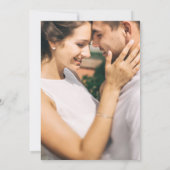 Elegantes Black Floral Wedding Foto Einladung (Rückseite)