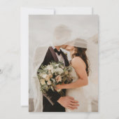 Elegantes Black & Gold 20. Hochzeitstag Einladung (Rückseite)