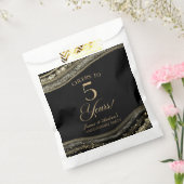 Elegantes Black Gold Agate 5-jähriges Party Geschenktütchen (Versiegelt)