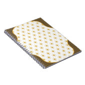 Elegantes Black & Gold Arabesque-Notebook Notizblock (Rechte Seite)
