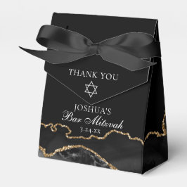 Elegantes Black Gold Bar Mitzvah Party Geschenkschachtel