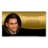 Elegantes Black Gold Berufliches benutzerdefiniert Magnetische Visitenkarte (Vorderseite)