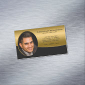 Elegantes Black Gold Berufliches benutzerdefiniert Magnetische Visitenkarte (Beispiel)