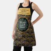 Elegantes Black Gold Business Logo personalisieren Schürze (InSitu)