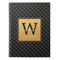 Elegantes Black Gold Class Monogramm erstes Foto
