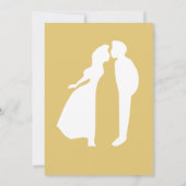 Elegantes Black Gold Confetti Balloons Foto Hochze Einladung (Rückseite)