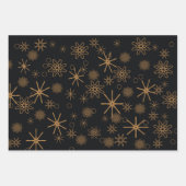 Elegantes Black & Gold Deer Custom Weihnachten Geschenkpapier Set (Vorderseite 2)