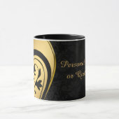 Elegantes Black & Gold Design Persönliche Gestaltu Tasse (Zentrum)