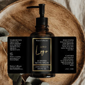 Elegantes Black & Gold Fair Oil Dropper Flaschenet