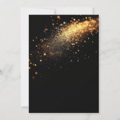 Elegantes Black Gold Glitzer Holiday Office Party Einladung (Rückseite)