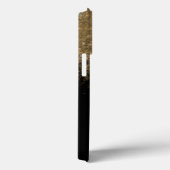 Elegantes Black & Gold Glitzer Monogramm Case-Mate iPhone Hülle (Rückseite / Rechts)