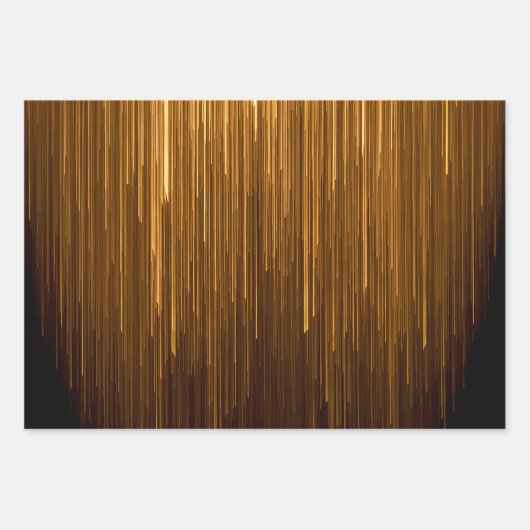 Elegantes Black & Gold Jubiläum Geschenkpapier Set (Vorderseite)