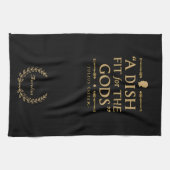 Elegantes Black Gold Koch Zitat: Geeignet für die Geschirrtuch (Horizontal)