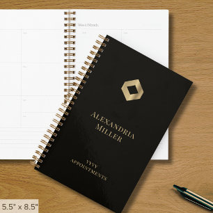 Elegantes Black Gold Logo Planer
