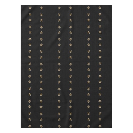Elegantes Black Gold Look Sterne Muster Chic Tischdecke (Vorderseite)