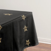 Elegantes Black Gold Look Sterne Muster Chic Tischdecke (Beispiel)
