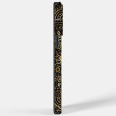 Elegantes Black Gold Mandala Blumendesign Case-Mate iPhone Hülle (Rückseite / Rechts)