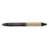 Elegantes Black & Gold Notary Marketing Kugelschreiber (Vorderseite)