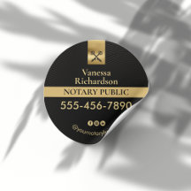 Elegantes Black Gold Notary Skeleton Key Marketing