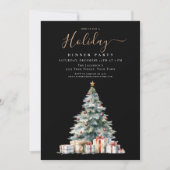 Elegantes Black Gold Party Einladung (Vorderseite)