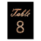 Elegantes Black Gold Party Tischnummer 8 (Rückseite)