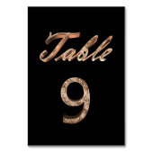 Elegantes Black Gold Party Tischnummer 9 (Vorderseite)