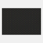 Elegantes Black Gold Polka Dot Geschenkpapier Set (Vorderseite 3)