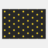 Elegantes Black Gold Polka Dot Geschenkpapier Set (Vorderseite 2)