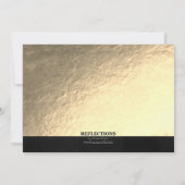 Elegantes Black/Gold-Renten-Party Einladung (Rückseite)