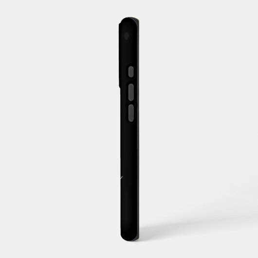 Elegantes Black-Gold-Script-Monogramm iPhone Hülle (Linke Seite)