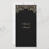 Elegantes Black Gold Seating Chart (Rückseite)