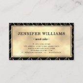 Elegantes Black Gold Whisk Baking Visitenkarte (Rückseite)