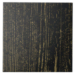 Elegantes Black Gold Wood Grain Fliese