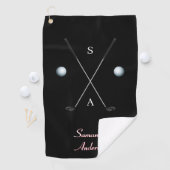 Elegantes Black Golf Handtuch ⛳ stilvolles Clubs D (Insitu)