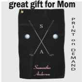 Elegantes Black Golf Handtuch ⛳ stilvolles Clubs D