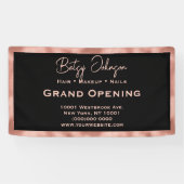 Elegantes Black & Imitats Rose Banner (Horizontal)