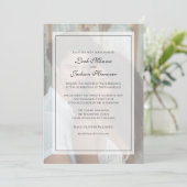 Elegantes Black Krawatte Foto Hochzeit Einladung (Stehend Vorderseite)