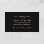 Elegantes Black Lace Mandala Visitenkarte (Rückseite)