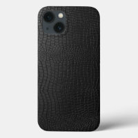 Elegantes Black Leather Snakeskin Muster