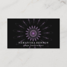 Elegantes Black Lotus Blume Logo Yoga Visitenkarte