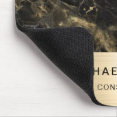 Elegantes Black Marble Gold Consultant Business Mousepad (Ecke)