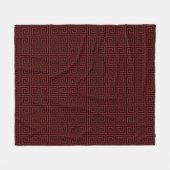 Elegantes Black & Maroon griechisches Muster Fleecedecke (Vorderseite (Horizontal))