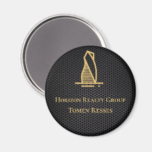 Elegantes Black Metallic Real Anwesen Magnet