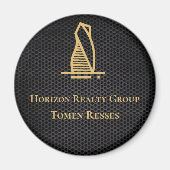 Elegantes Black Metallic Real Anwesen Magnet (Vorne)