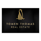 Elegantes Black Metallic Real Anwesen Poster (Vorderseite)