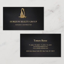 Elegantes Black Metallic Real Anwesen Visitenkarte