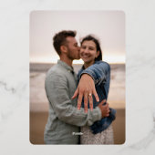 Elegantes Black Minimalistisch Brautparty Foto Gol Folieneinladung (Rückseite)