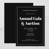 Elegantes Black Minimalistisch Business Corporate  Einladung (Vorne/Hinten)