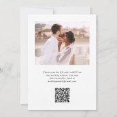 Elegantes Black Monogram QR UAwg Wedding Einladung (Rückseite)