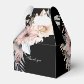 Elegantes Black & Pastel Boho Brautparty Geschenkschachtel (Rückseite)